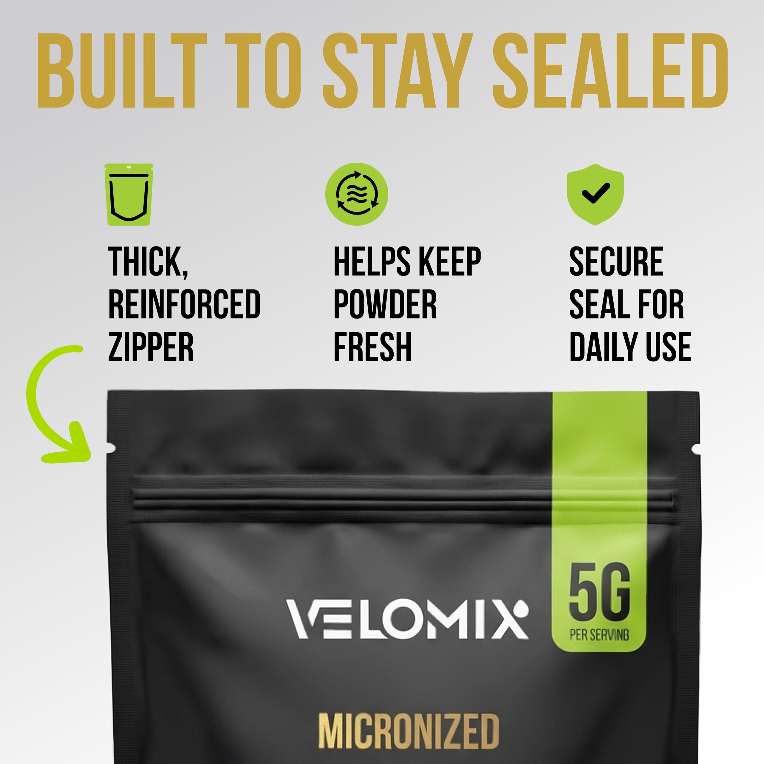 Usine VELOMIX certifiée GMP aux États‑Unis pour la production.