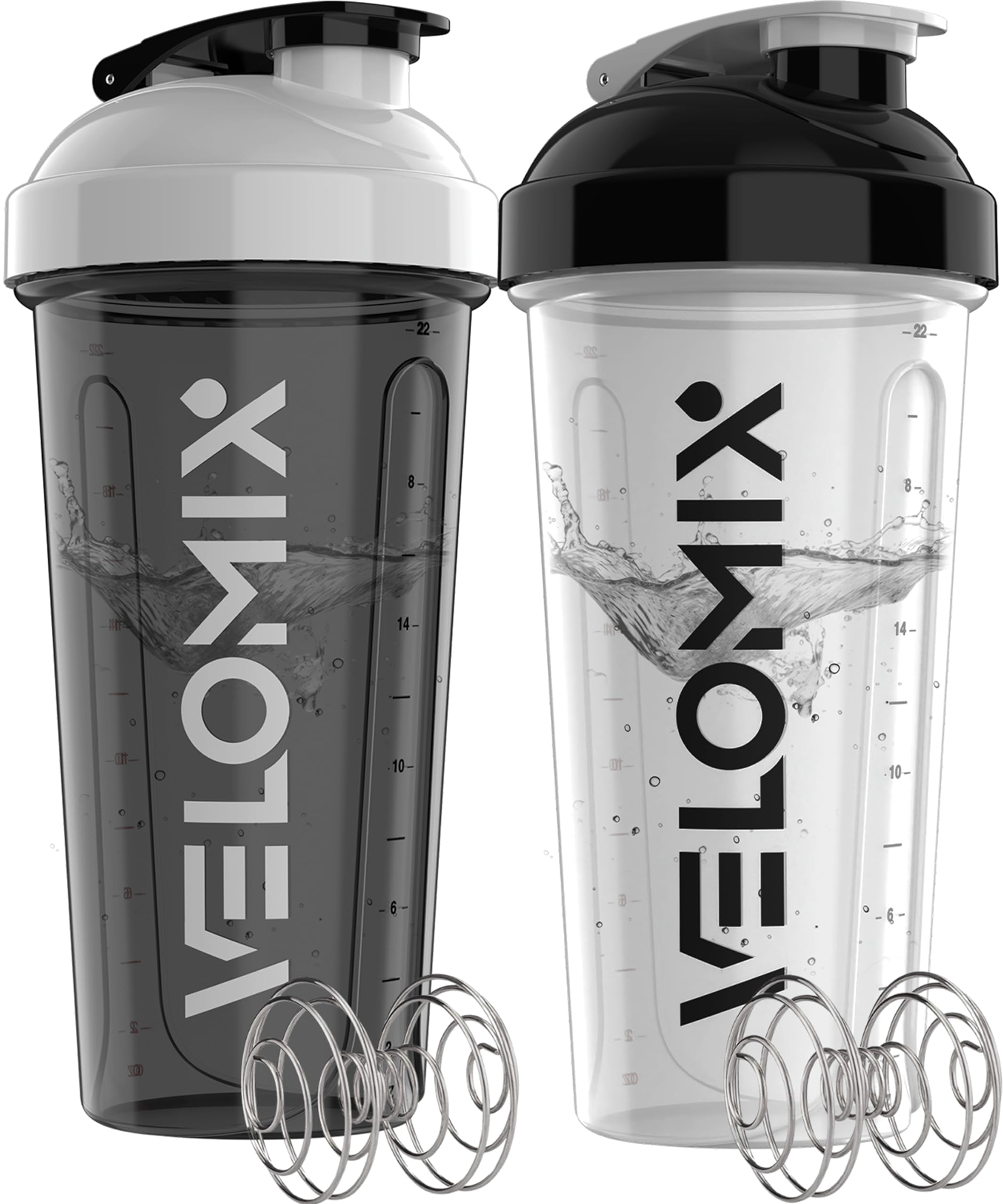 Velomix: pack deux bouteilles shaker 28 oz idéal pour le gym et le bureau.