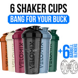 VELOMIX shaker anti-fuite avec fil 28oz, parfait pour mélanger protéines sans dégâts.