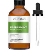 Velona huile essentielle menthe poivree en bouteille, parfum frais pour diffuser et rafraichir l ambiance.