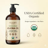 Velvoria Naturals huile jojoba usage cheveux, nourrit et lisse les longueurs