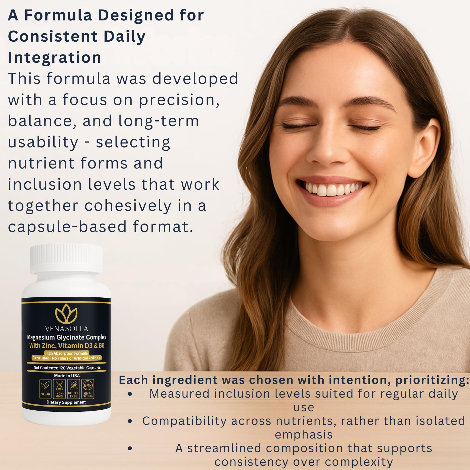 Formule 4-en-1 Venasolla présentée dans un emballage compact.