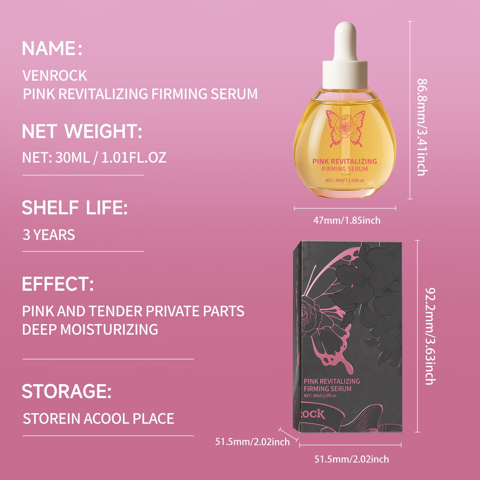 Format voyage compact du sérum Venrock pour routine discrète.