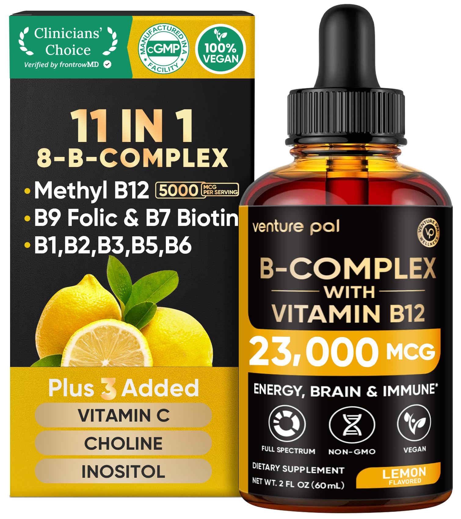 Gouttes Venture Pal B Complex soutien énergie et métabolisme quotidien.