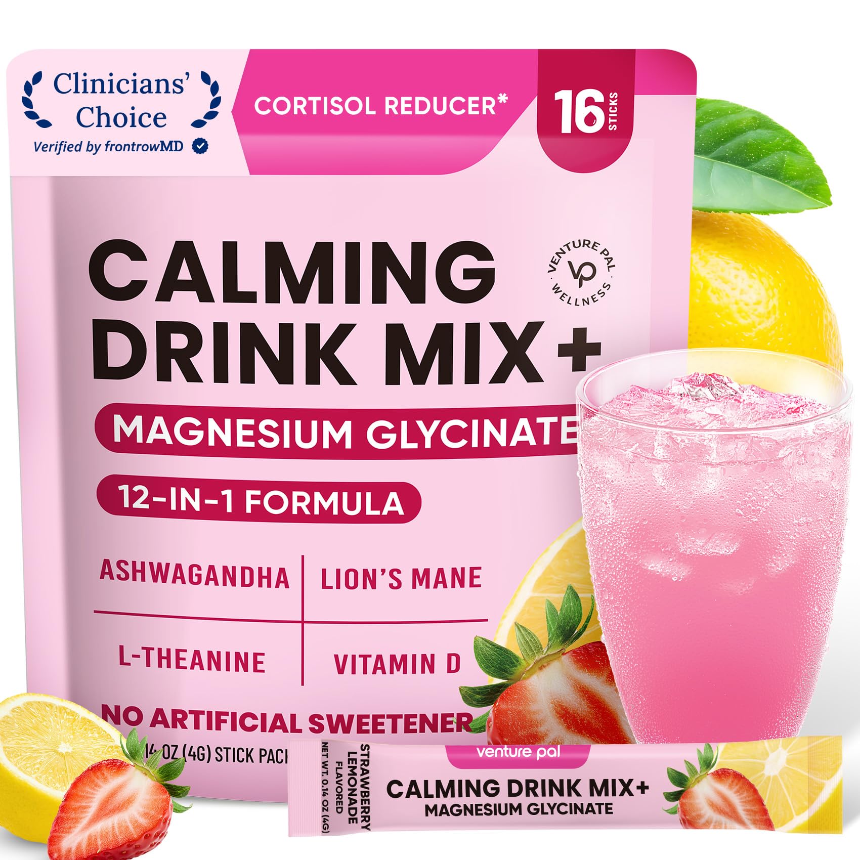 Venture Pal Calm Poudre – boisson apaisante sans sucre pour la détente.