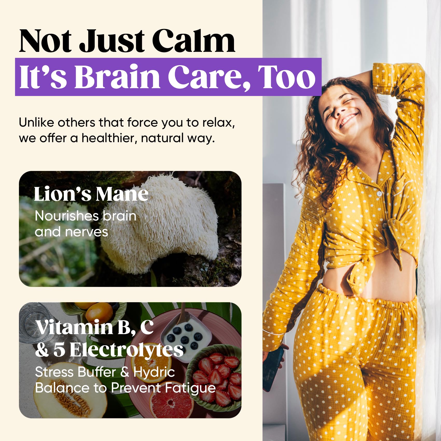 Venture Pal Calm Drink Mix, vitamine D pour soutien immunitaire et énergie.
