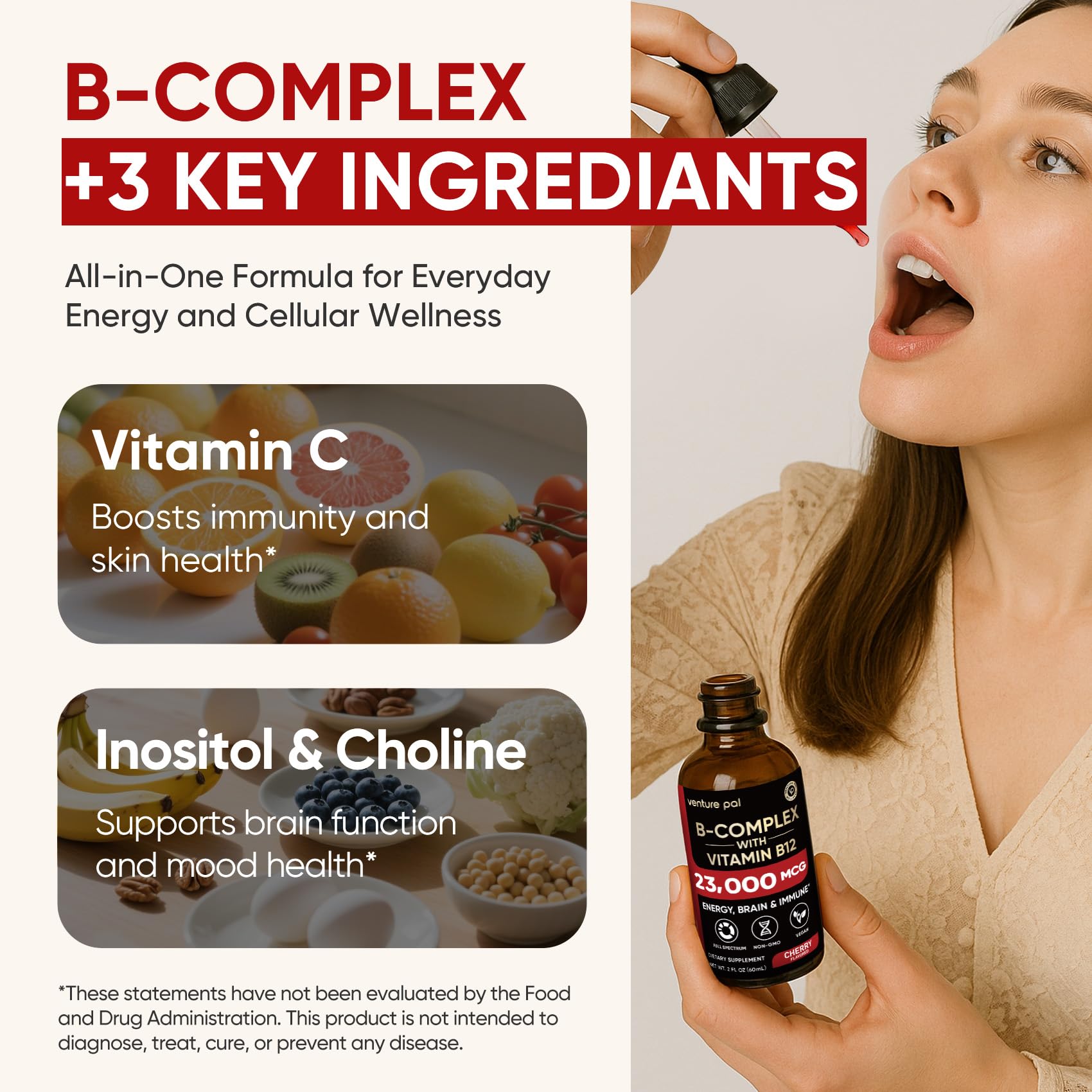 Venture Pal vitamine C liquide, immunité et protection antioxydante.