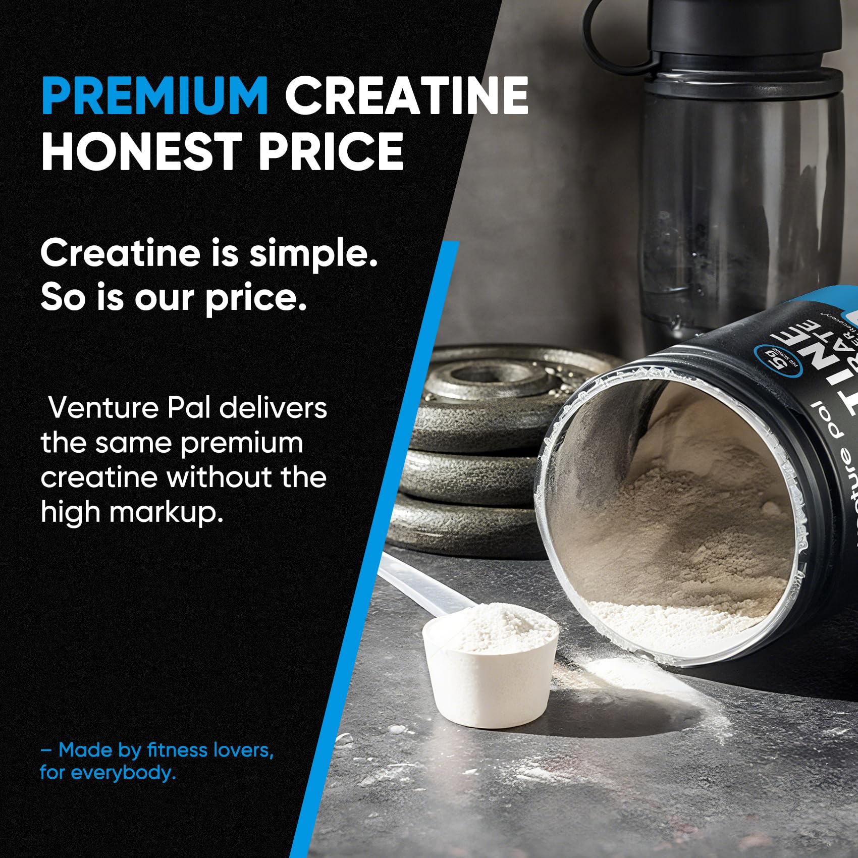 Venture Pal créatine, dosage précis grâce au versement