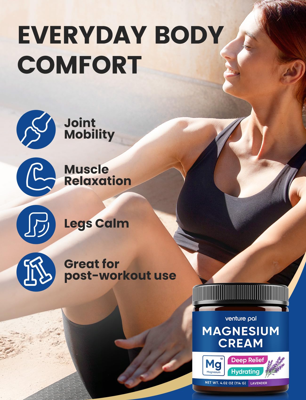Venture Pal Crème Magnésium agit sur les muscles après l’effort