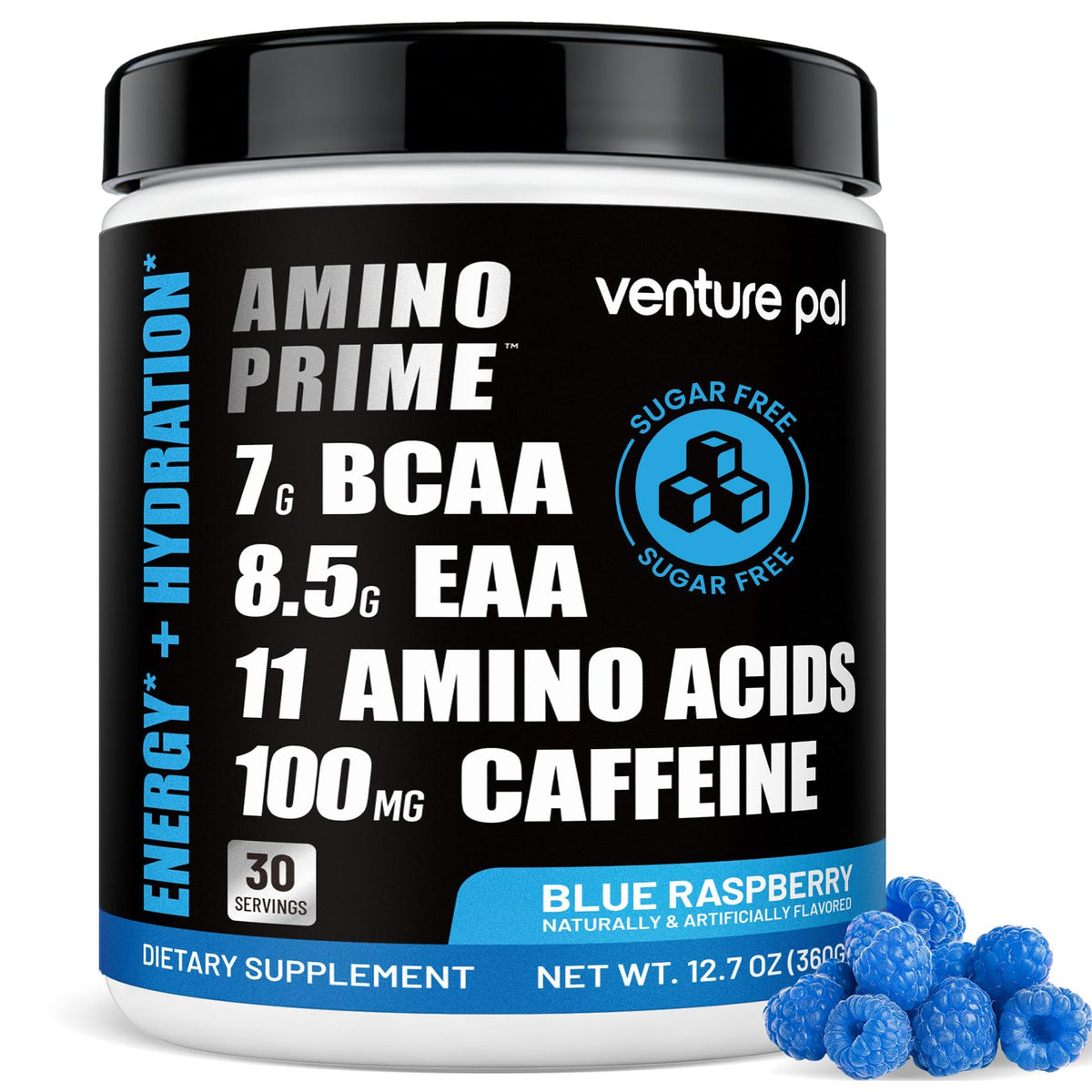Venture Pal EAA+ en bouteille soutient l'hydratation et le travail musculaire lors de l'entraînement.