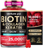 Emballage Venture Pal gommes biotine, prêt pour cheveux et ongles.
