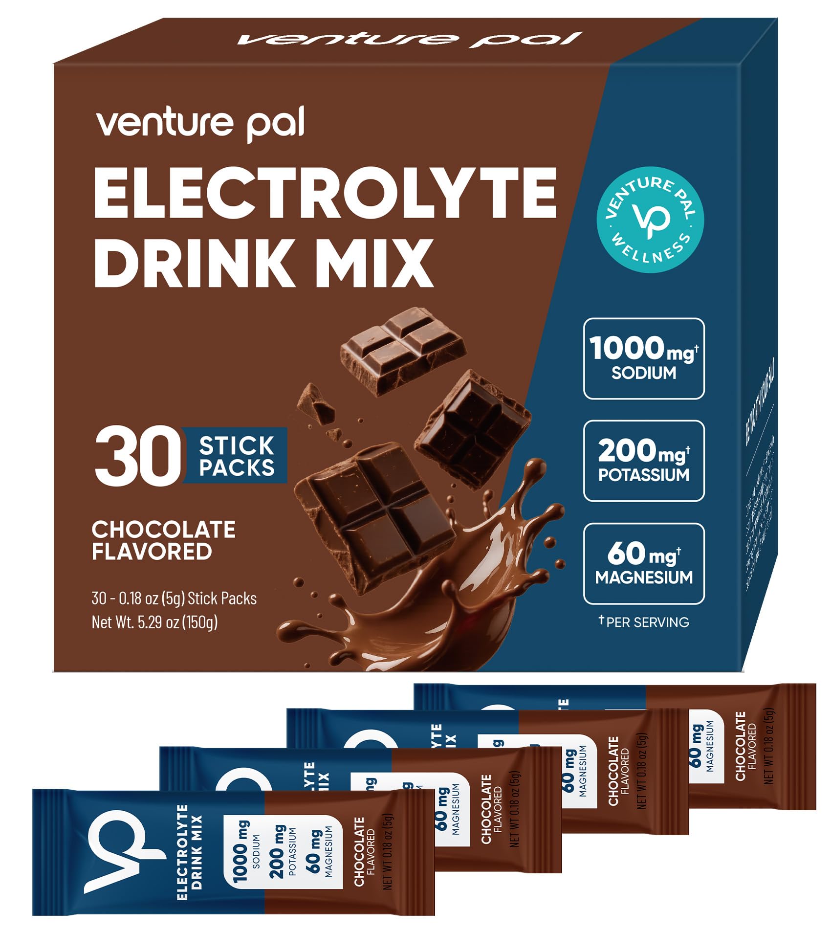 Venture Pal: sachet électrolyte haute teneur en sodium pour une hydratation efficace