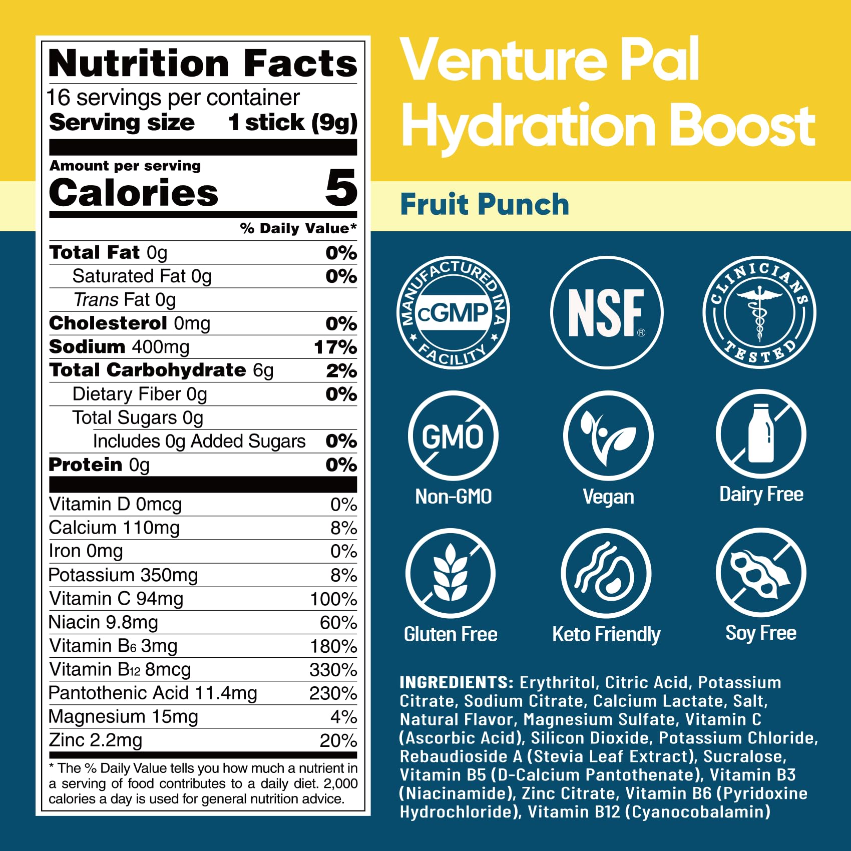 Venture Pal hydratation en mouvement, sachets à emporter, idéale pour voyage et sport.
