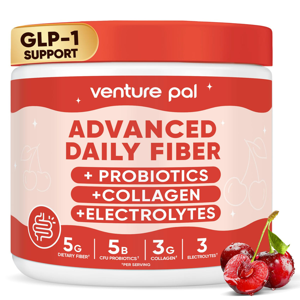 Venture Pal Poudre Fibre 6-en-1: dose quotidienne pour l'équilibre intestinal.