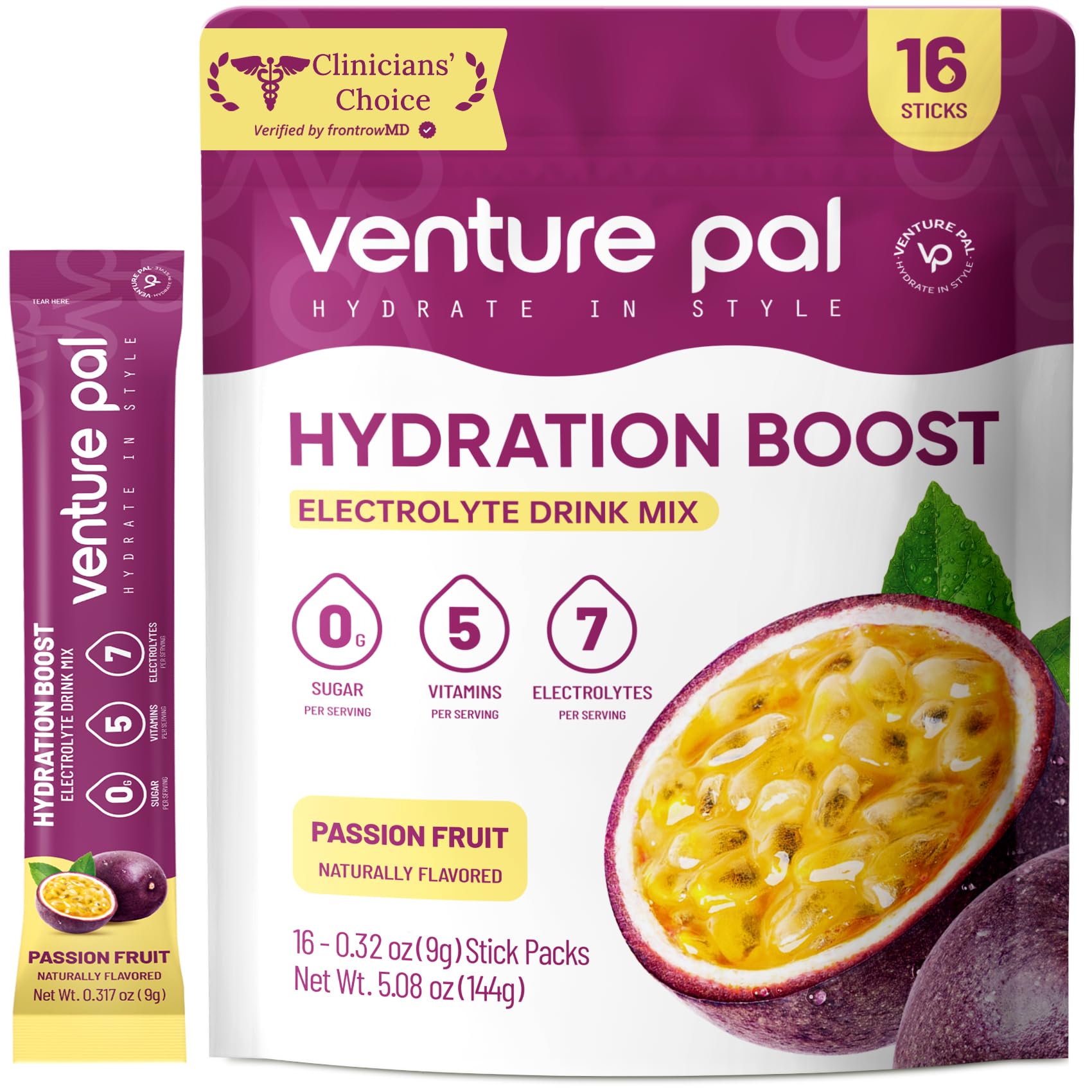 Venture Pal emballage pratique des sachets électrolyte sans sucre pour voyage