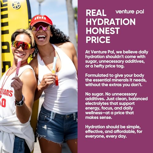 Hydratation rapide avec Venture Pal – électrolyte sans sucre sans colorants