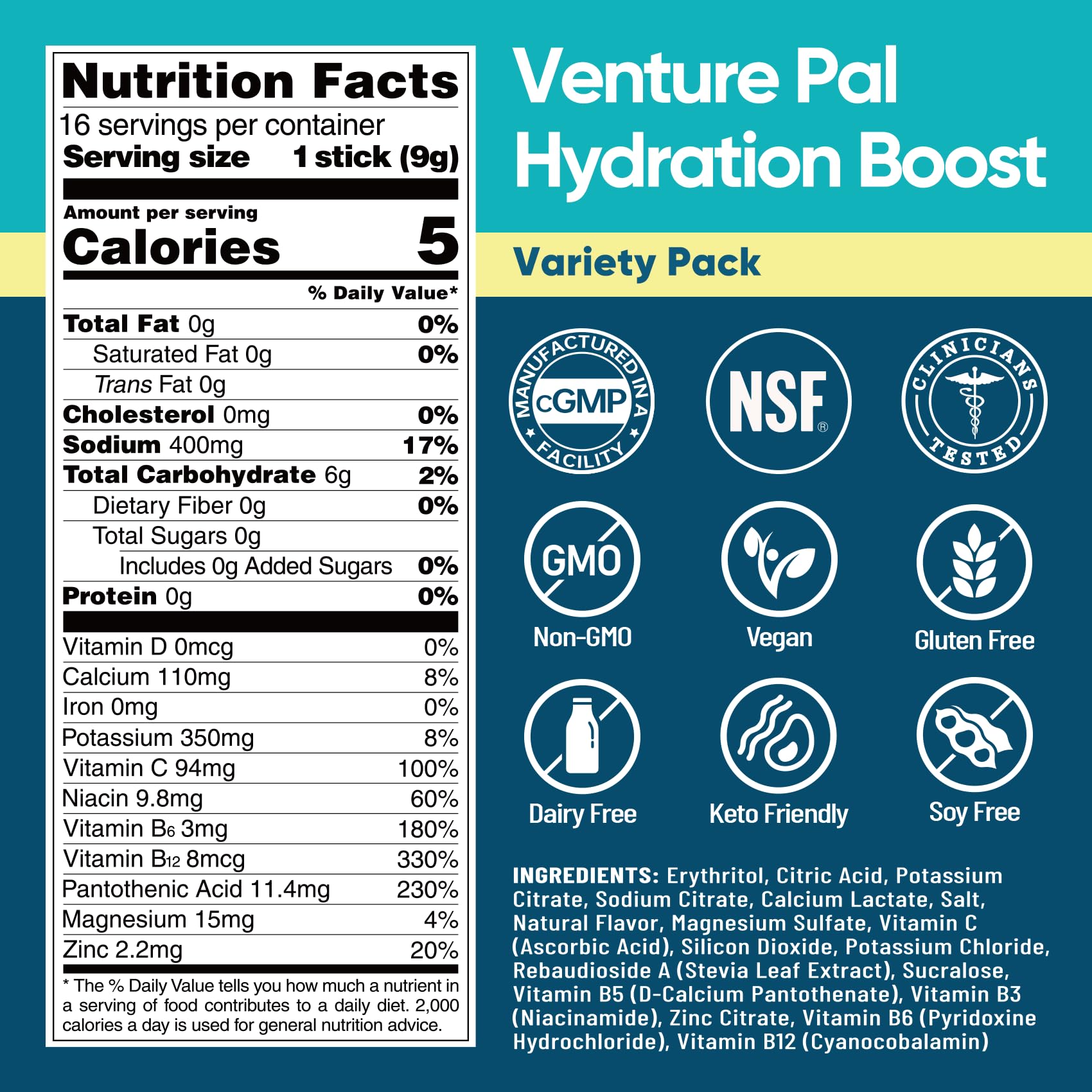 Sachets Venture Pal dissolution rapide sans grumeaux dans l eau