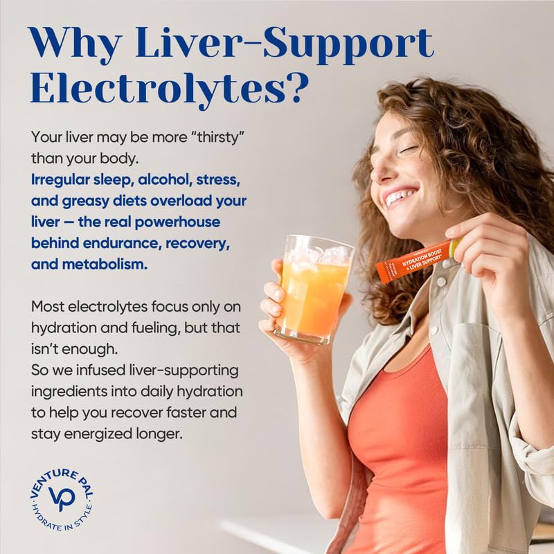 Venture Pal paquets hydratation 5 vitamines essentielles.