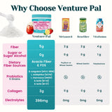 Venture Pal verre avec mélange de poudre, favorise une hydratation pratique.