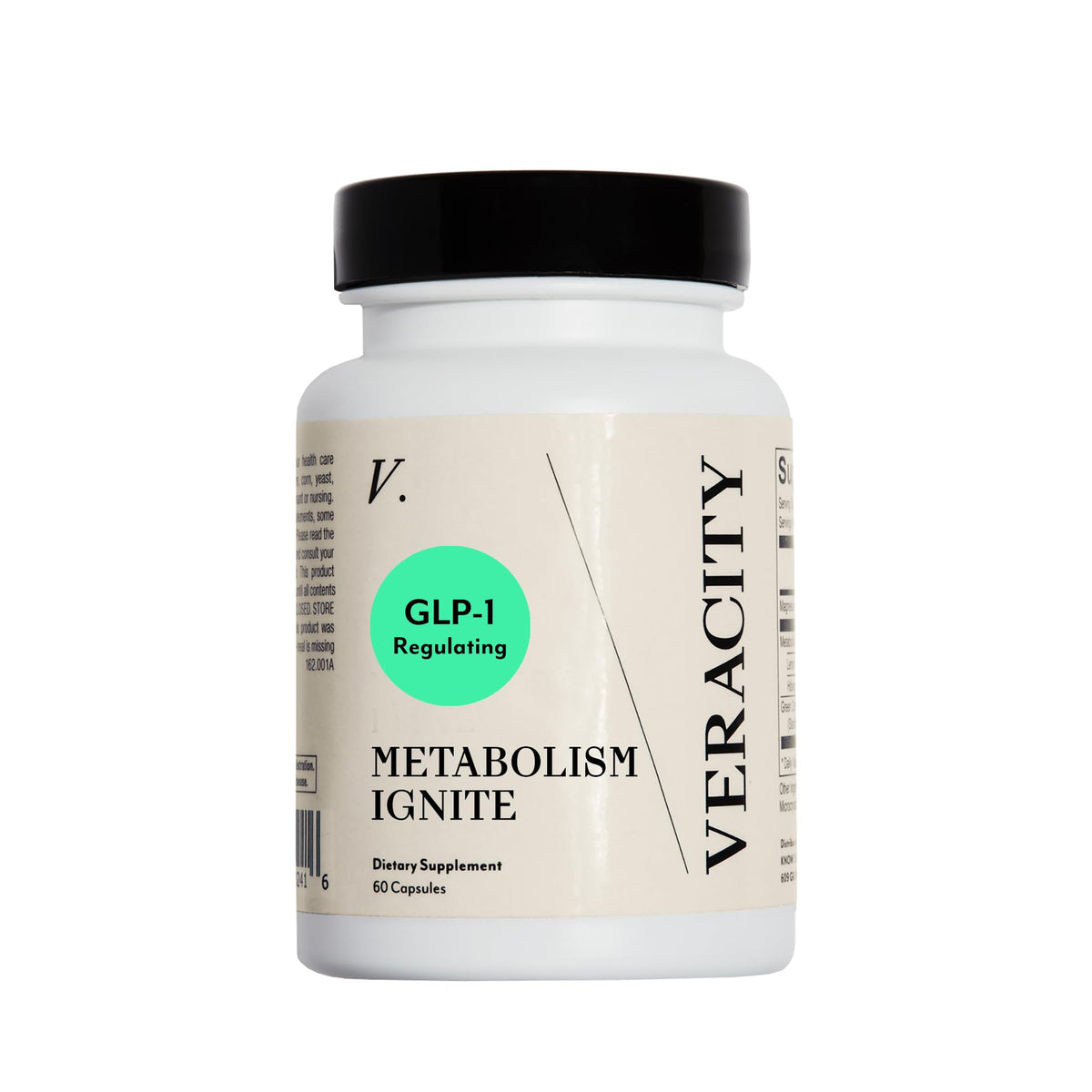 VERACITY SELFCARE Metabolism Ignite – bouteille de 60 gélules, soutien naturel à la satiété.