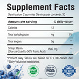 Gomme Shilajit Veralinda Naturals mettant en évidence 1500 mg
