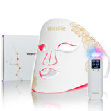Veraylife masque led rouge visage 850nm pour teint lumineux.