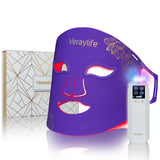 Veraylife masque LED visage 7 couleurs pour éclairage ciblé du teint