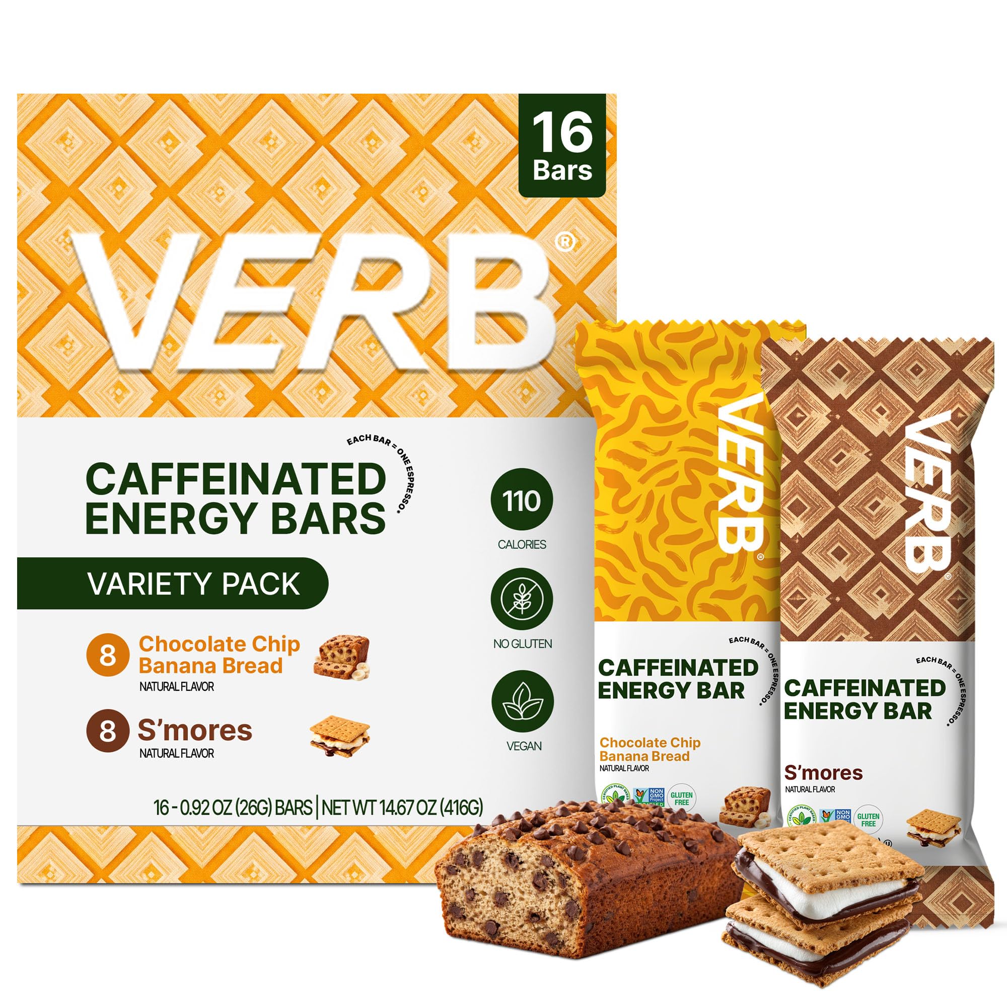 Barre Verb énergétique Saveurs S'mores : goût gourmand et énergie soutenue.