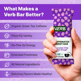 Barre Verb Énergétique Chocolat et Pépites Pâte Biscuit, idéale en déplacement.