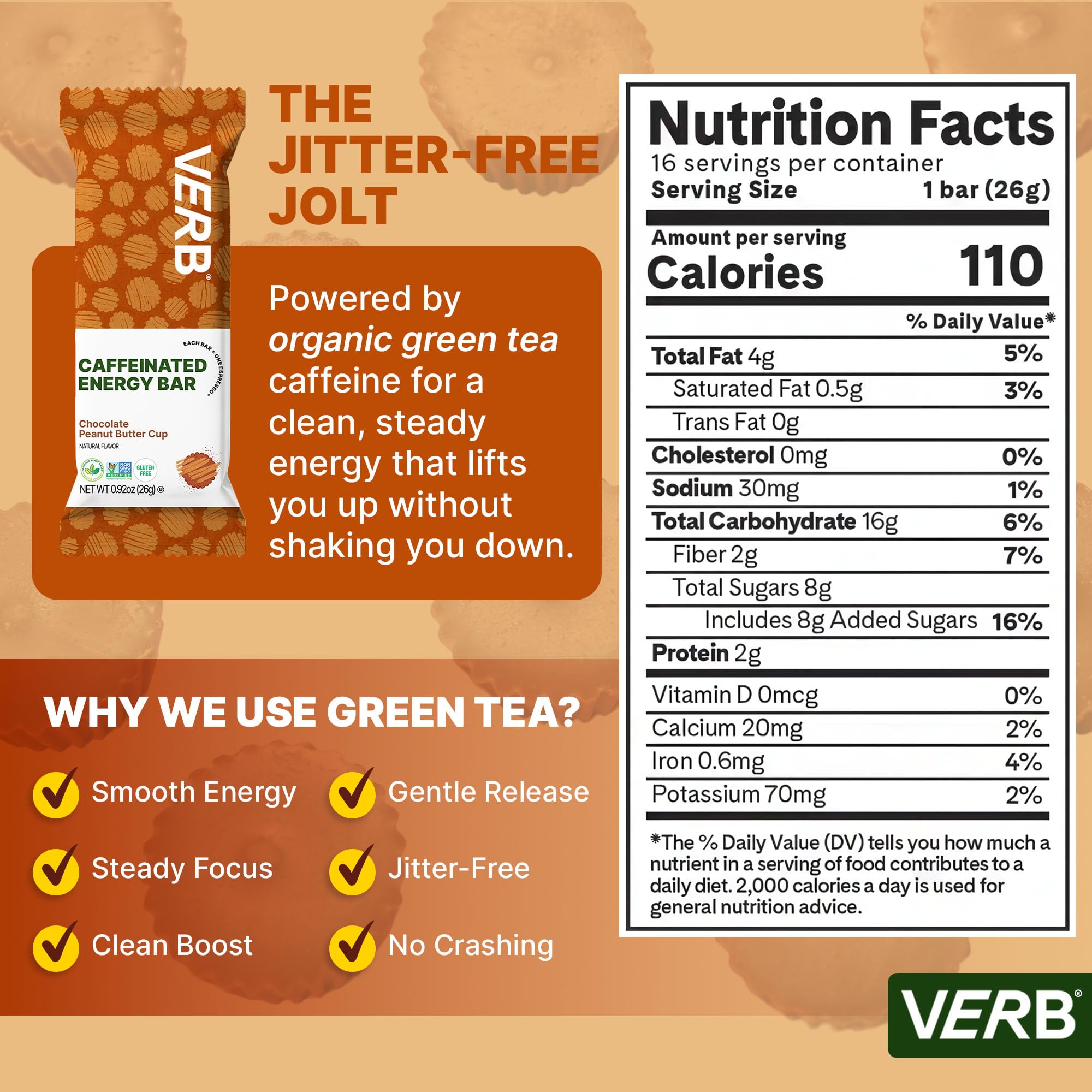 Texture moelleuse et chocolat Verb Énergétique pour une dégustation rapide.