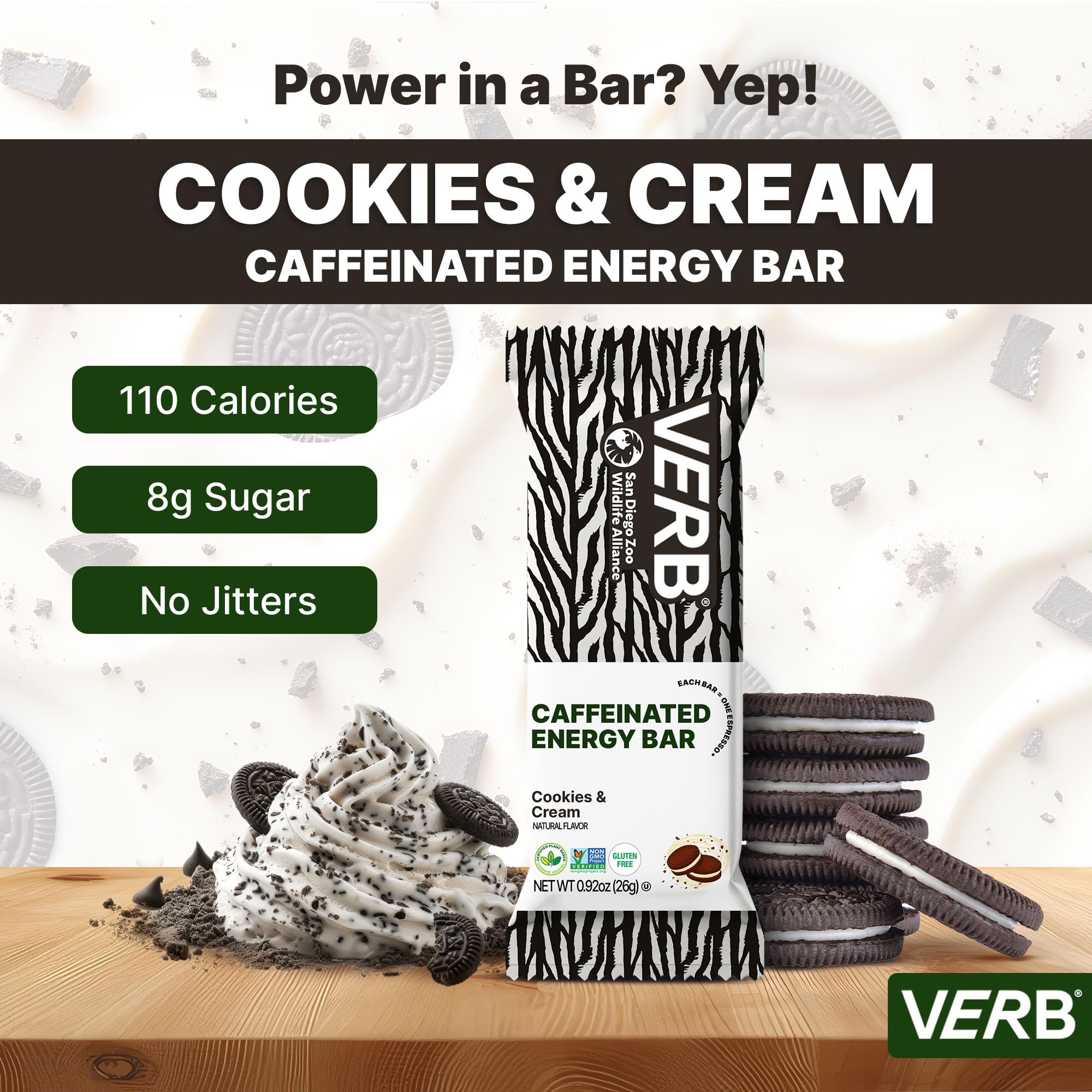 Verb Barres Énergétiques Cookies et Creme – prise en main portable pour la journée.