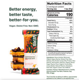 Barre Verb Energy avec pépites chocolat et beurre de cacahuète, texture moelleuse.