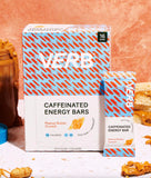 Verb Caffeinated Energy Bar en mouvement: parfait snack rapide pour trajet et entraînement.