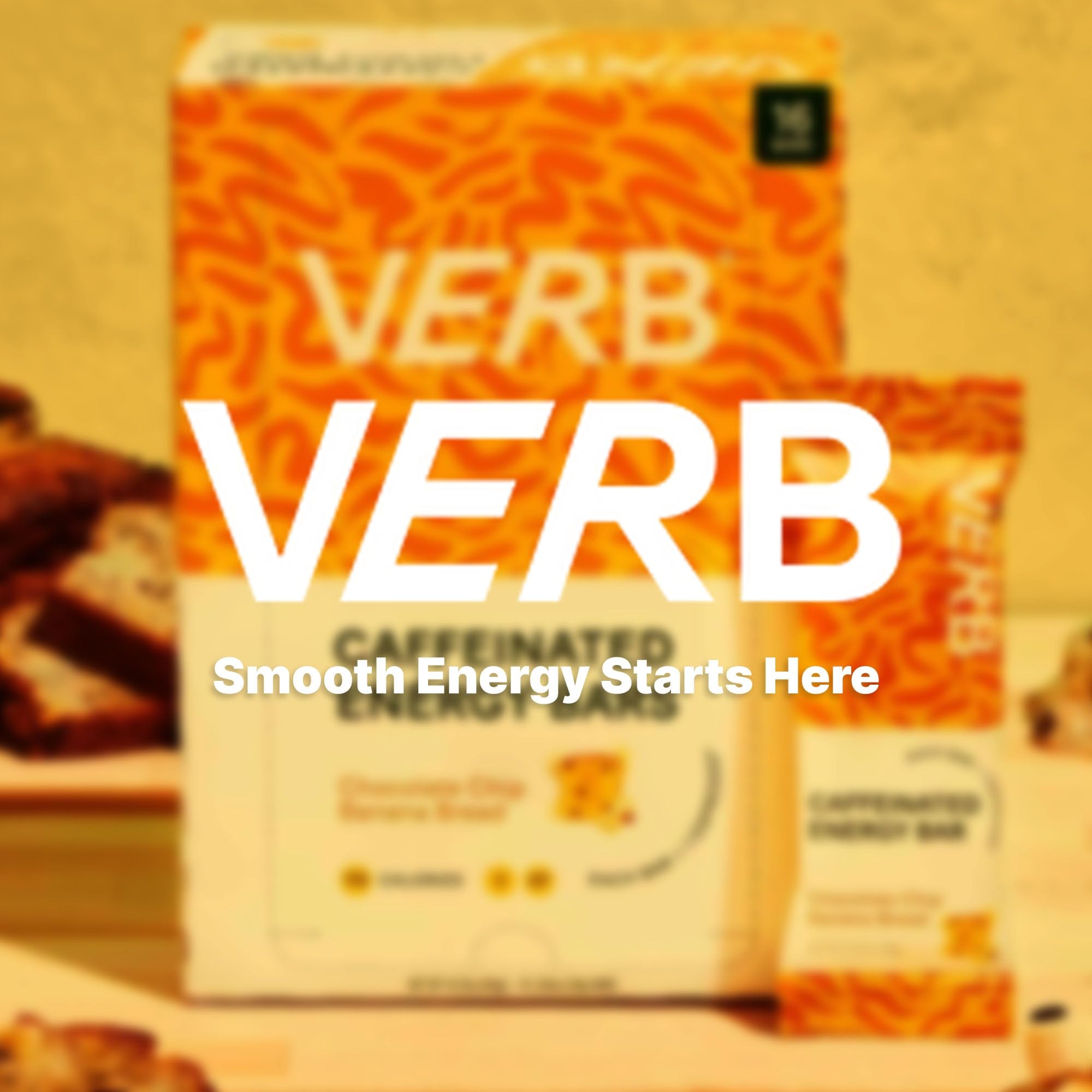 Barre Verb Énergétique, ingrédients simples et noix/arachide visibles.