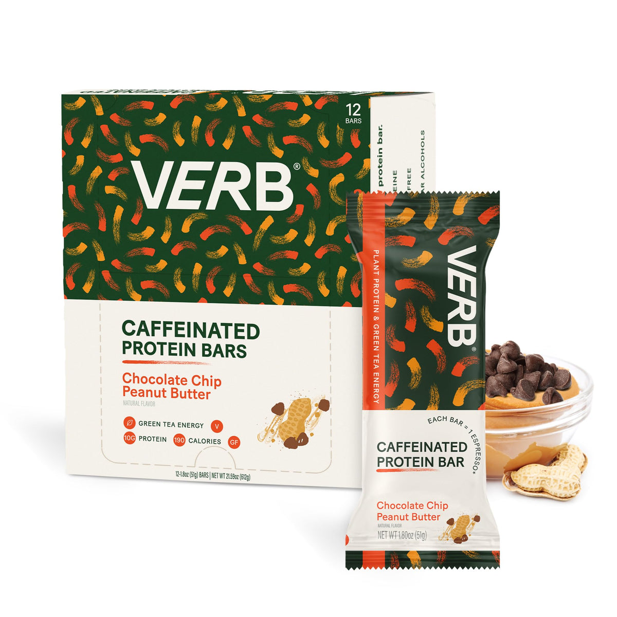 Barres Verb Energy en paquet, énergie portable pour la journée.
