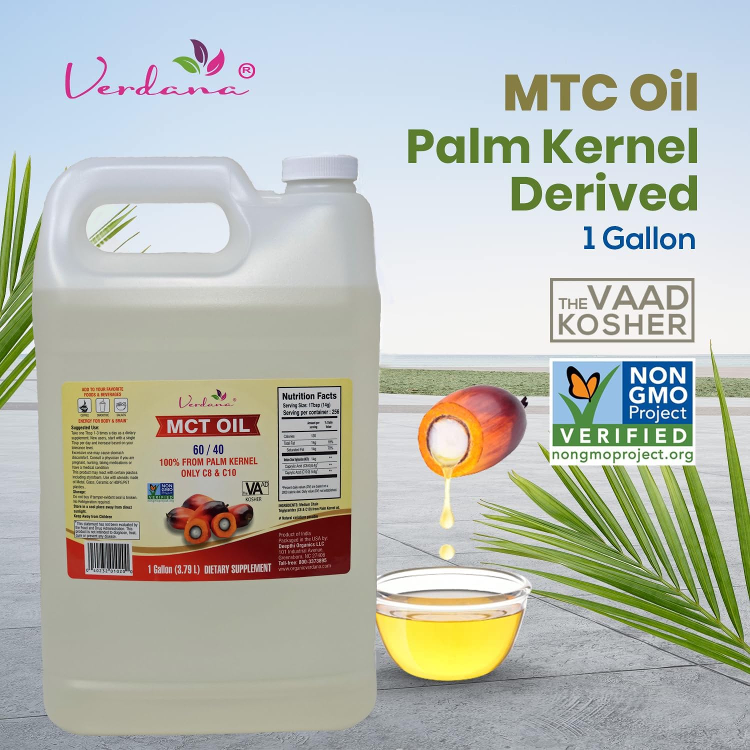 Verdana huile MCT C8-C10: triglycérides propres pour concentration et performance sportive.
