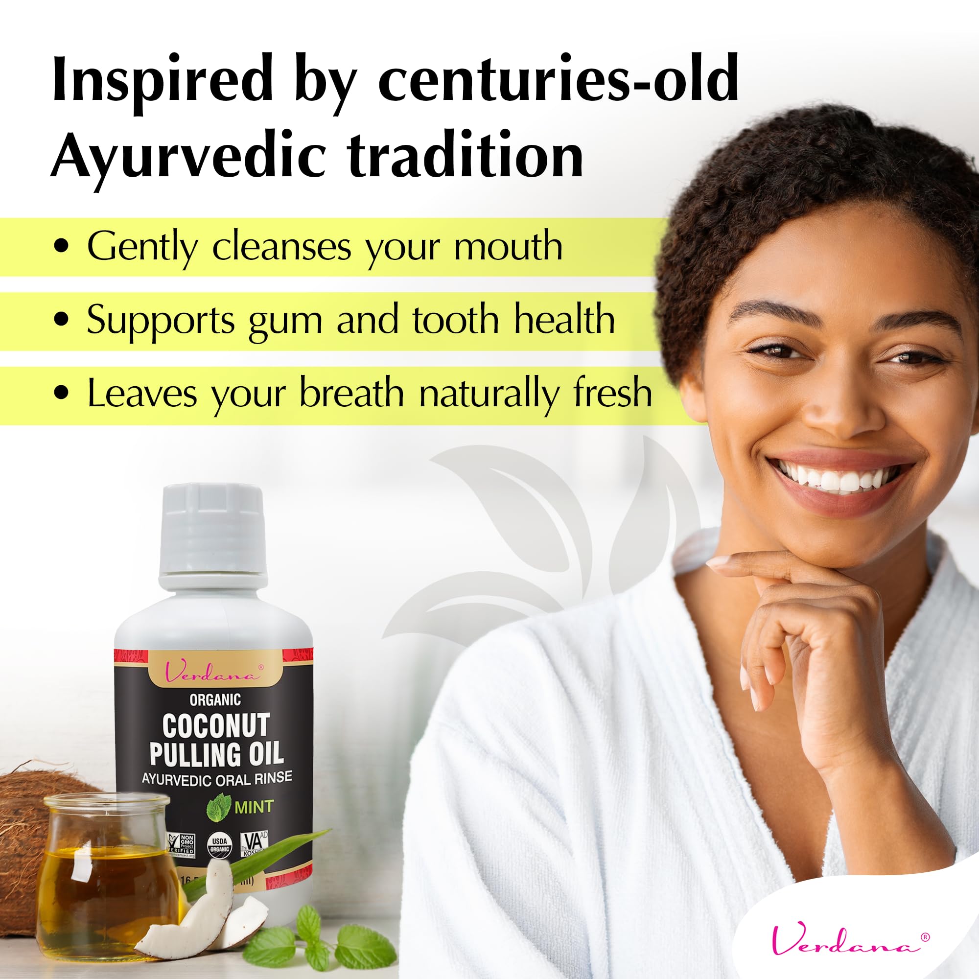 Texture huile pulling menthe Verdana, expérience légère et facile à utiliser.