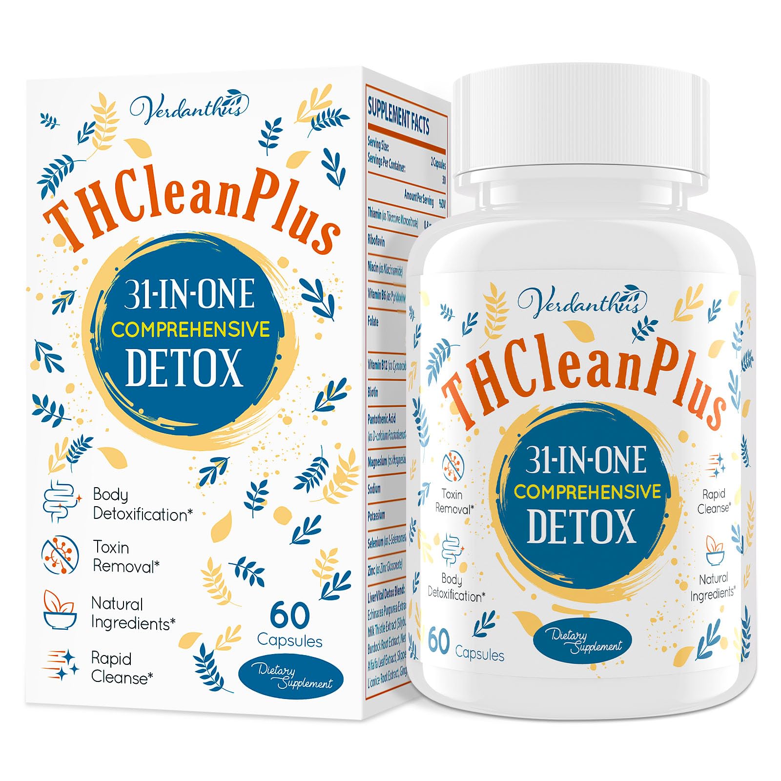 Verdanthus 31-en-1 Detox – bouteille pratique et utilisation simple.