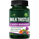 Verdeherb: bouteille de capsules berberine chardon-marie et artichaut pour soutien hépatique et digestion.