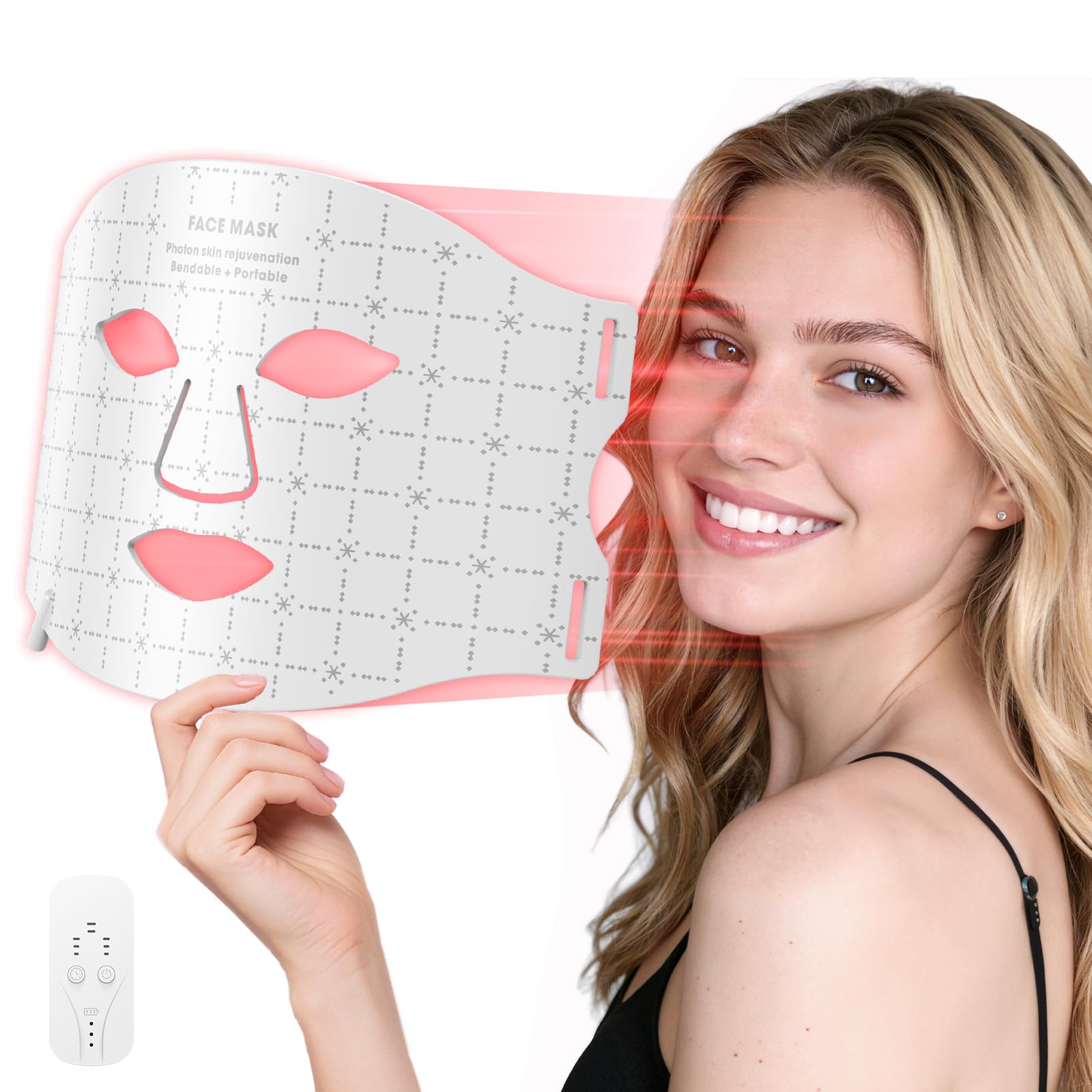 Verfubo masque lumière rouge pour visage – peau plus lumineuse après chaque séance