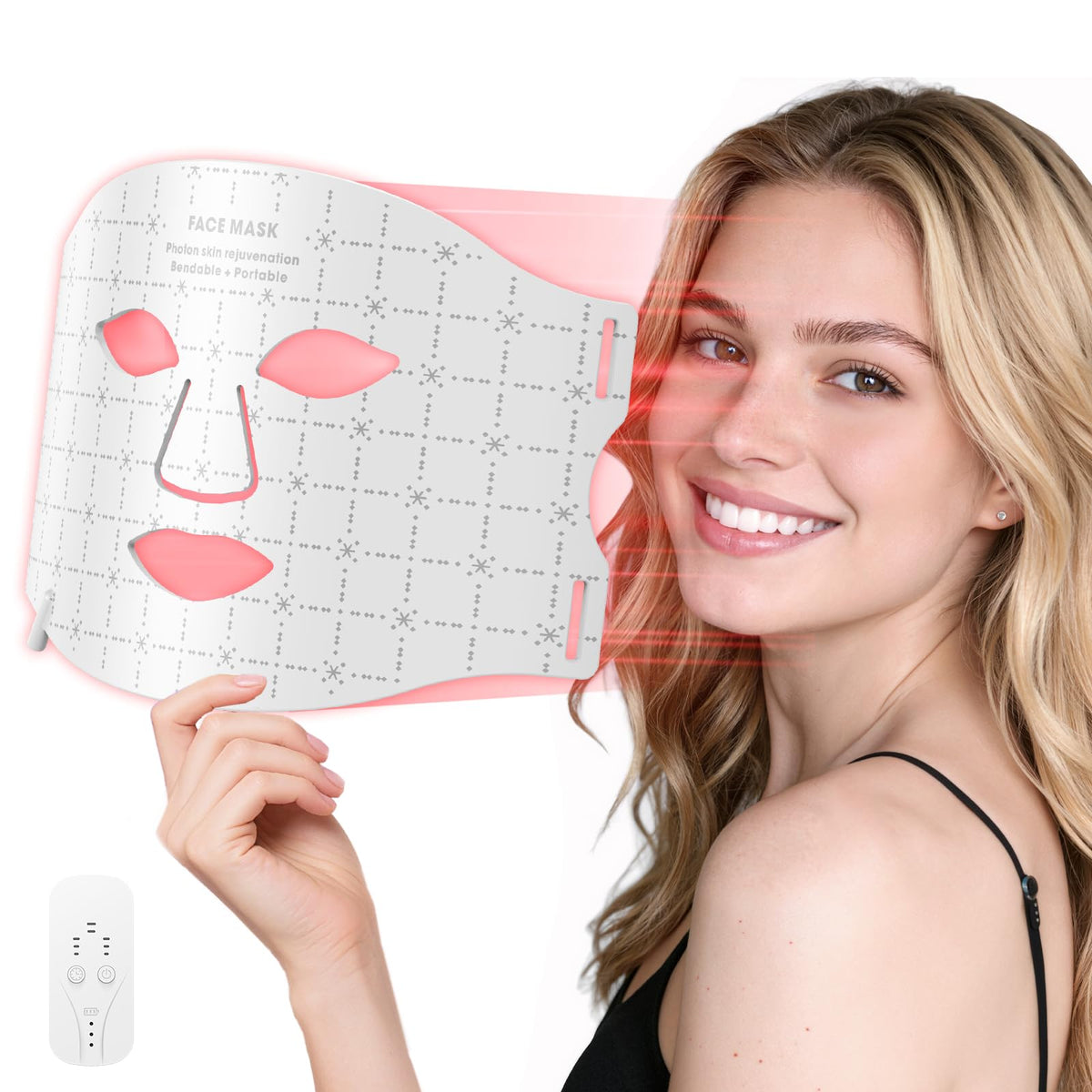 Verfubo masque lumière rouge pour visage – peau plus lumineuse après chaque séance