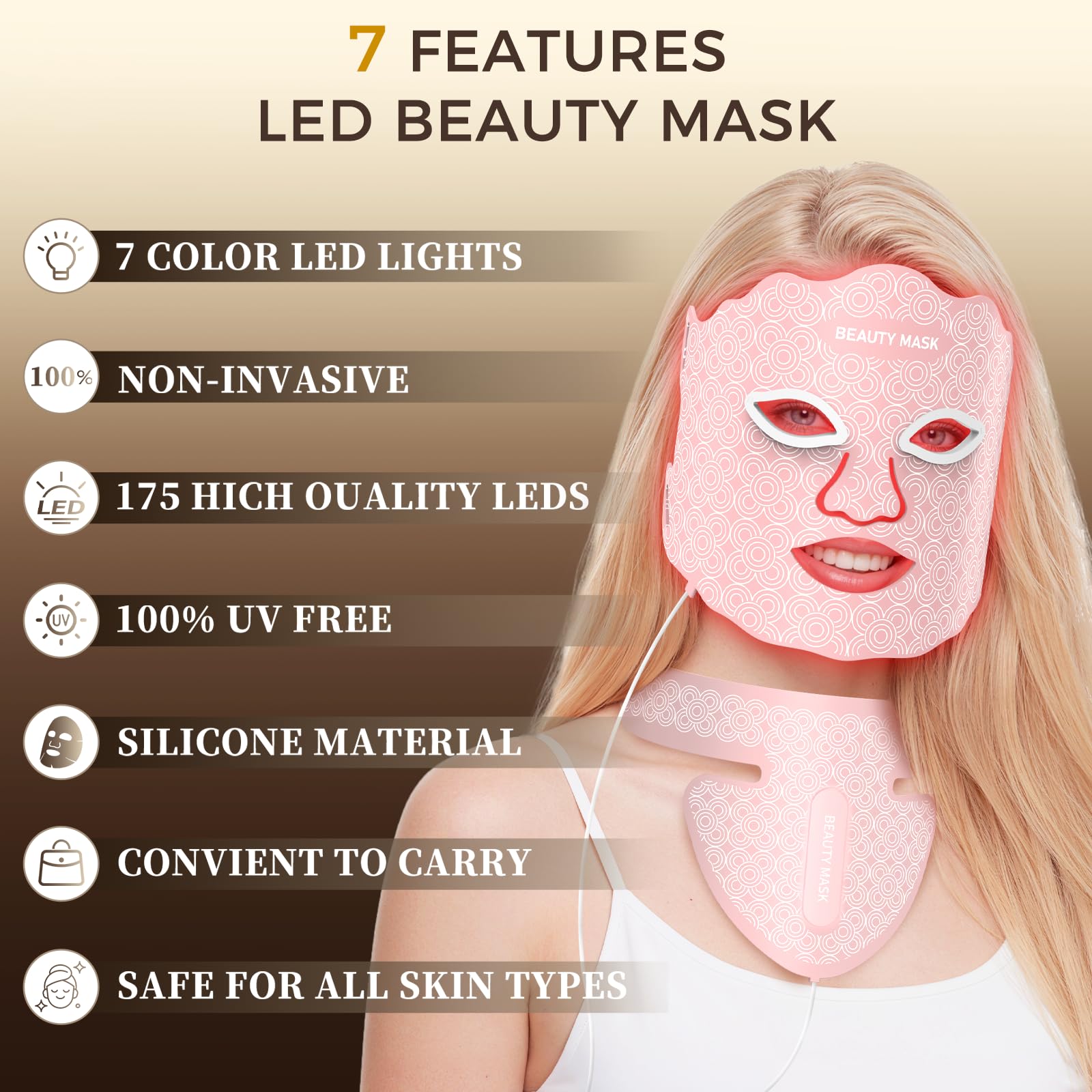 Verfubo Panneaux LED Zone – diffusion ciblée sur le visage et le cou