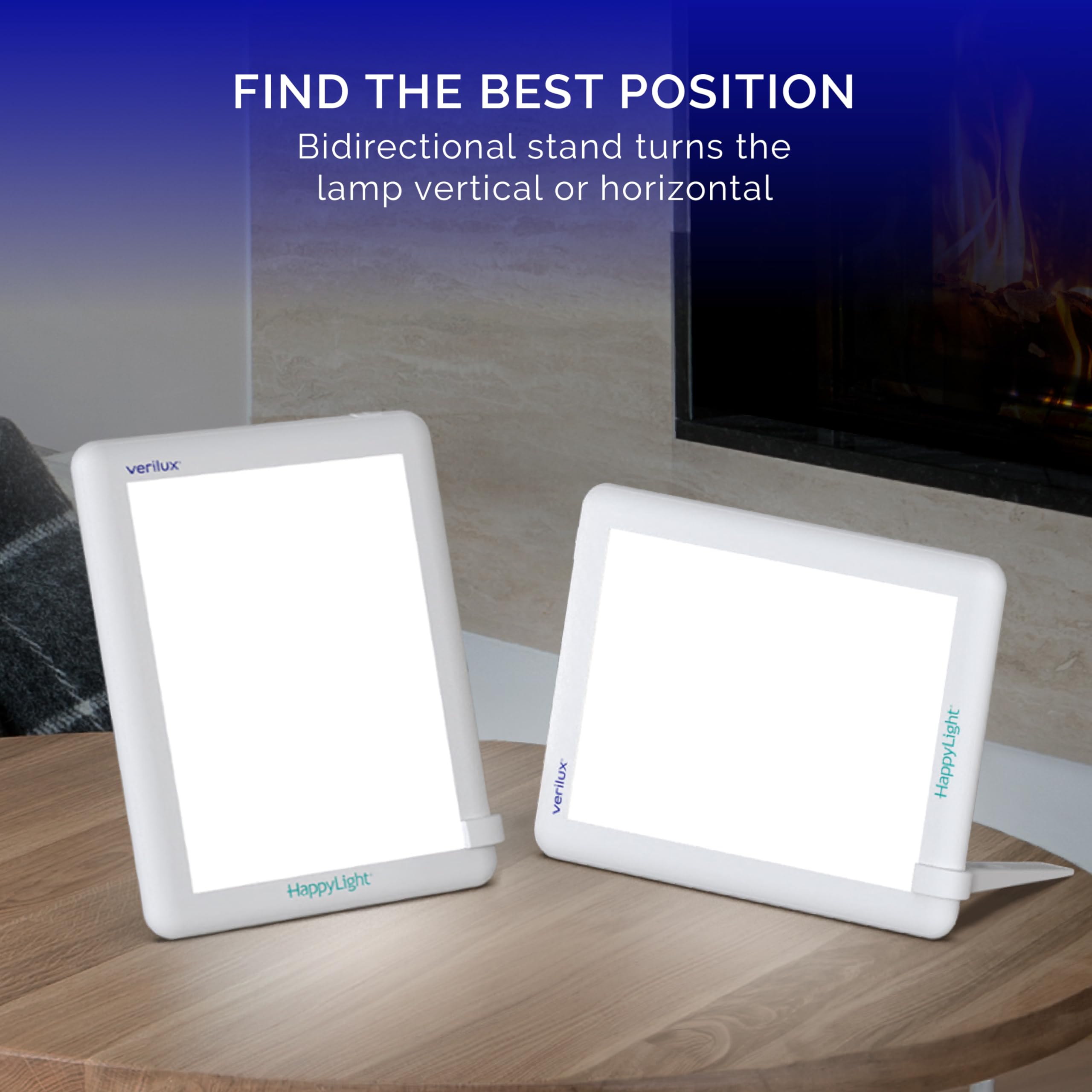 Verilux HappyLight Lucent – orientation verticale ou horizontale selon l’espace.