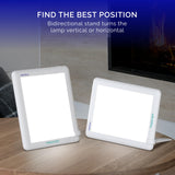 Verilux HappyLight Lucent – orientation verticale ou horizontale selon l’espace.