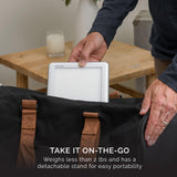Verilux HappyLight Lucent – socle détachable facilitant le transport.