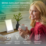 Verilux HappyLight Lumi Plus réglage-brillance 3 niveaux: personnalisation de l'éclairage