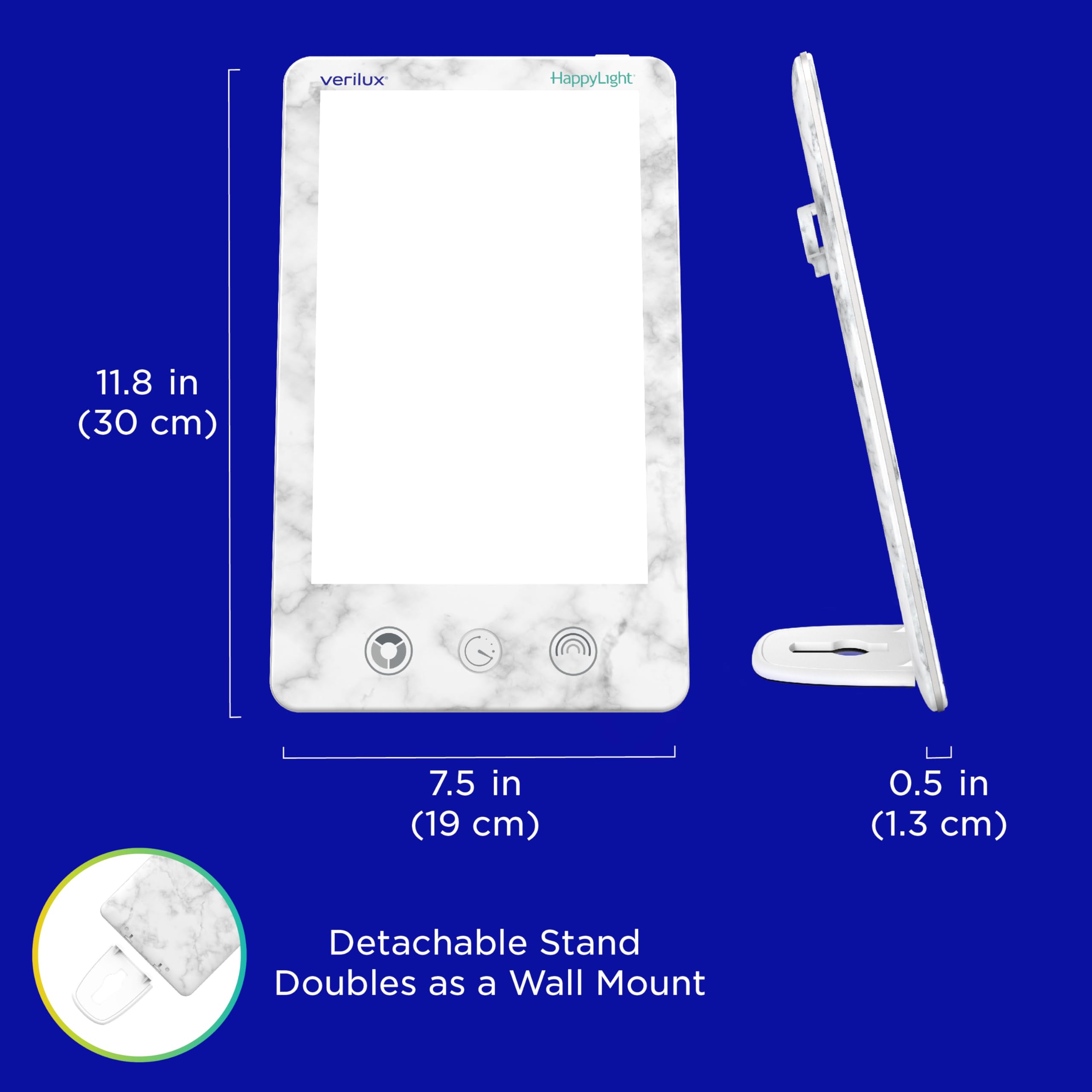 Verilux HappyLight Luxe : options de couleur et brillance adaptées au bureau.
