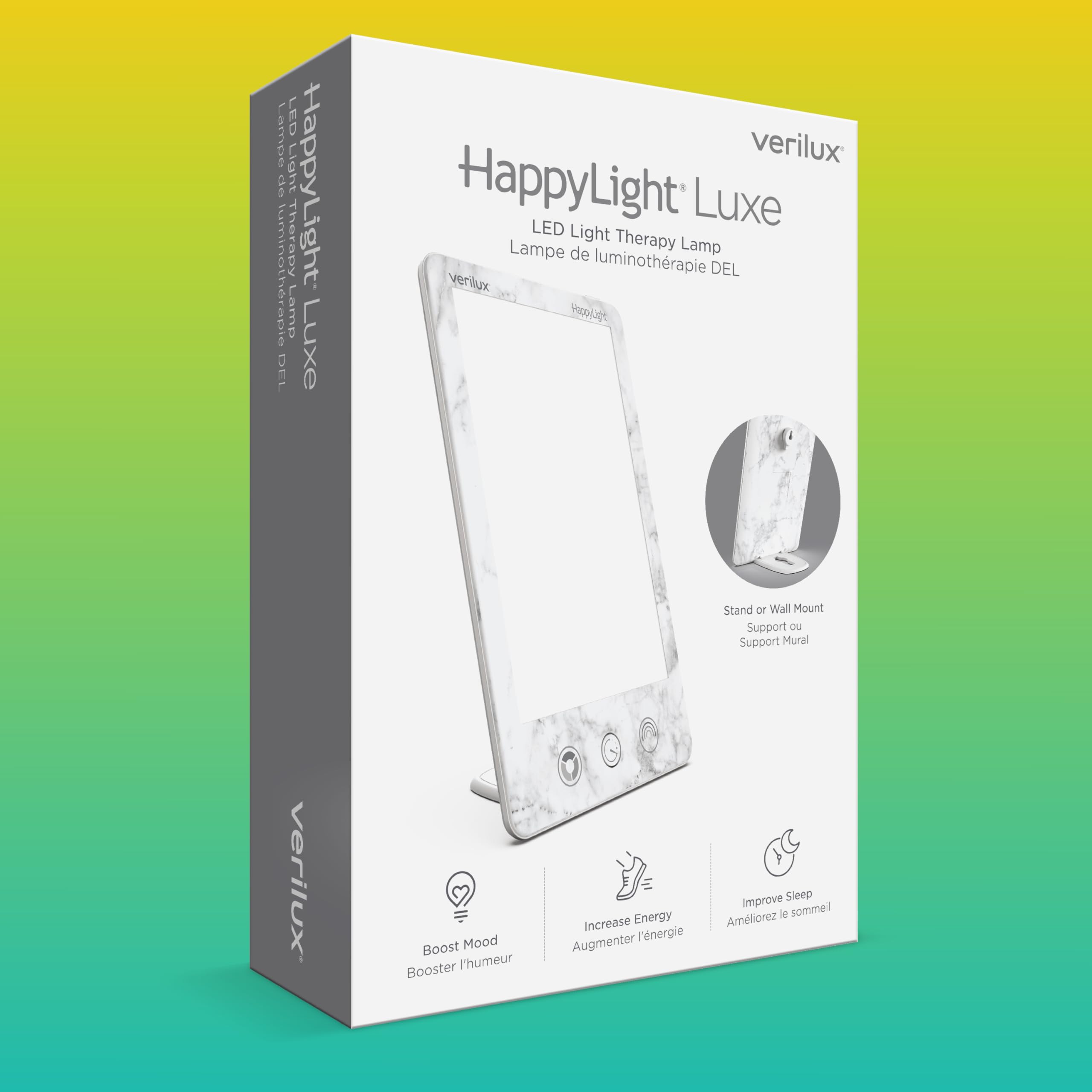 Verilux HappyLight Luxe : utilité polyvalente avec fixation murale et portabilité.