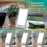 Verilux HappyLight Touch Plus minuteur jusqu'à 60 minutes pour planifier vos sessions.