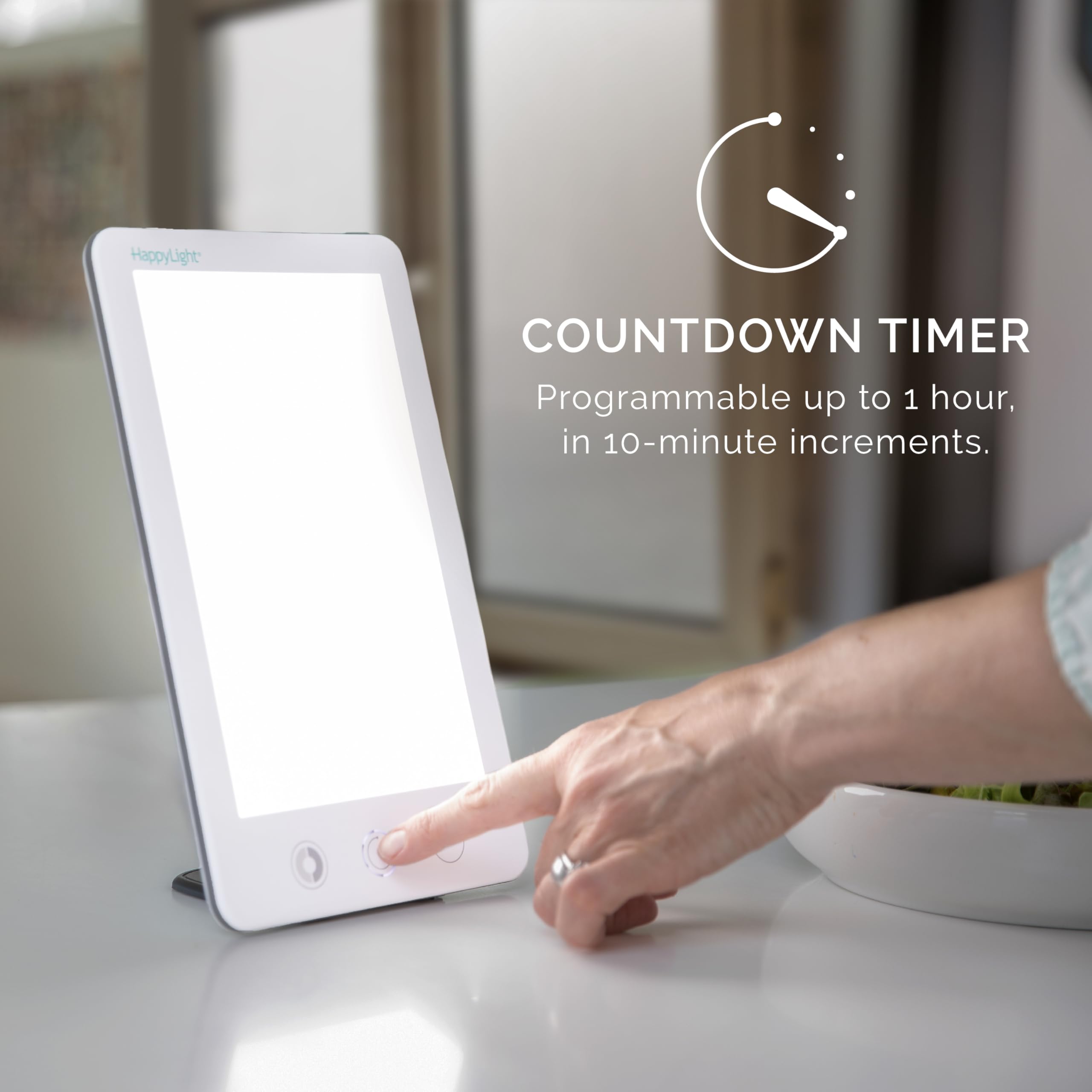 Verilux HappyLight Touch Plus support détachable pour une installation rapide.